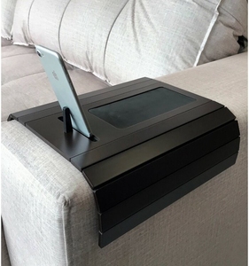 Tre gỗ sofa cánh tay Khay bảng với người giữ điện thoại chống trượt tay vịn tổ chức bảo vệ - Product Image 3