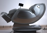 Fauteuil de massage à gravité zéro avec rouleaux automatiques intégrés, capsule spatiale d'extension des pieds, pour un massage corporel complet et relaxant