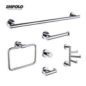 Designers commercial copper wall mounted toilet accessories chrome square bathroom accessories set