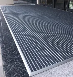 High Quality Indoor Outdoor Aluminium Entrance Mat With Carpet Inlay For Commercial Entrance Floor Aluminum Alloy Mat