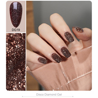 Nouvelle conception Marque privée UV/LED Soak Off Glitter Brillant Flash Disco Diamant Gel pour Nail Art avec effet réfléchissant Échantillon gratuit