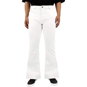 2025สำหรับผู้ชายย้อนยุค60S 70S ดิสโก้ flared Bell Bell BOTTOM กางเกงยีนส์ยืดพอดีตัวดีไซน์วินเทจ - Product Image 4