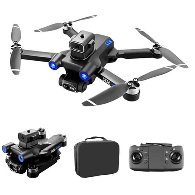 S136 5G GPS Mini Drone Dual 4K Camera Obstacle Avoidance Flow Positioning Folding Wifi Fpv Brushless Motor RC Drone Toy 3KM