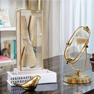 <span class=keywords><strong>Sablier</strong></span> rotatif en métal doré rétro personnalisé, ornements de bureau créatifs, <span class=keywords><strong>sablier</strong></span> de sable pour décoration de luxe pour la maison, 15/30/60min - Product Image 6