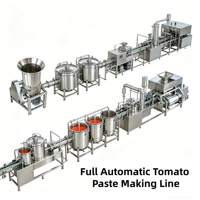 Ligne complète de production de concentré de tomate : lavage, broyage, évaporation