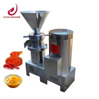 Équipement commercial JUYOU pour le broyage de noix et de piments, machine à fabriquer du beurre de cacahuètes, moulin colloïdal vertical industriel pour aliments