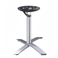 Pieds de table en alliage d'aluminium en forme de croix pour table basse industrielle, support de meuble robuste pour bureau, salle à manger et cuisine