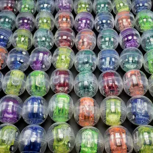 पारदर्शी प्लास्टिक आश्चर्य खिलौना बॉल कैप्सूल खिलौना बॉल कैप्सूल खिलौने के अंदर वापसी कार खिलौना के साथ बच्चों के उपहार के रूप में 47*55 मिमी