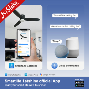 1stshine Ventilateur de plafond 52 pouces Smart Dimmable Light 6-speed DC Motor Ventilateur de plafond avec télécommande - Product Image 6