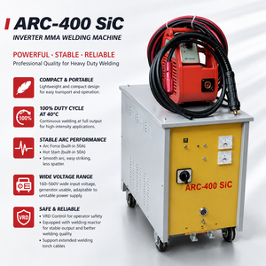 Máquina de soldar inversora portátil de 400A con control digital AC/DC TIG/MMA para procesamiento de metales en la industria. - Product Image 1