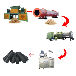 Full Wood Bamboo Coconut <b>Shell</b> Charcoal Briquette Machine Hookah Shisha Bbq Charcoal Making Plant - Product Image 1