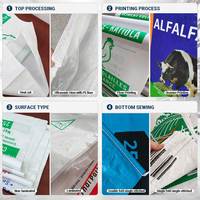 Sac d'emballage en polypropylène tissé PP imprimé sur mesure pour aliments pour animaux (poulets, poissons, moutons, chèvres, bovins) - Vente en gros