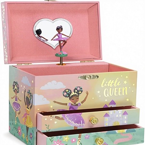 Caja <span class=keywords><strong>de</strong></span> Música y Joyero Jakos para Niñas, 2 Cajones, Diseño Lindo <span class=keywords><strong>de</strong></span> Pequeña Reina Bailarina, <span class=keywords><strong>Lago</strong></span> <span class=keywords><strong>de</strong></span> <span class=keywords><strong>los</strong></span> <span class=keywords><strong>Cisnes</strong></span>, Rosa, 6.75x5.25x6 Pulgadas - Product Image 1