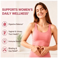 Gummies Probiotiques pour Femmes Adultes 5 Milliards de UFC Saveur Canneberge 60 Unités Véganes Sans Sucre Antioxydants Énergisants Prébiotiques