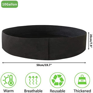 Bac <span class=keywords><strong>de</strong></span> culture rond en tissu, Pot <span class=keywords><strong>de</strong></span> plantation pour plantes en feutre, 100 Gallons <span class=keywords><strong>de</strong></span> jardin - Product Image 2