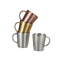 Tasses à café et à lait personnalisées en acier inoxydable, écologiques, portables, grande capacité, avec poignée - Livraison rapide