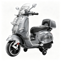 Moto électrique pour enfants 12V HT 1383-2A avec phare LED, roues d'apprentissage, télécommande et démarrage progressif – Vente en gros