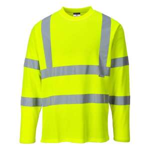 PORTWEST - S278YERL Camiseta naranja de manga larga Hi-vis-EAN 5036108250523 ROPA DE TRABAJO DE LA HI-VIS - Product Image 1