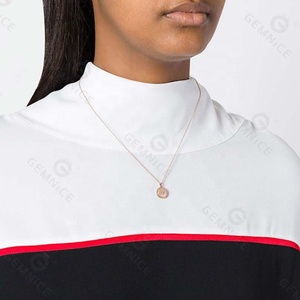 Diseños de collar de medallón dorado de plata de ley cz de moda para mujer - Product Image 4