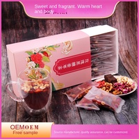 Teh Herbal Kesehatan Campuran Jahe Jujube Gula Hitam Mawar yang Lezat untuk Wanita - Penghangat, Penyegar, Perawatan Harian dalam Kemasan Kantong/Kotak/Botol