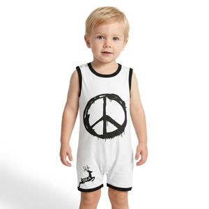 India Tirupur <b>100</b>% Organic Cotton Waterproof Breathable Eco-Friendly Baby Rompers for Infants & Toddlers Unisex Onesie - Product Image 1