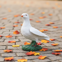 Ornement d'oiseau de paix personnalisable en résine, figurine de pigeon colombin simulé, sculpture de décoration minimaliste pour bureau et maison, article cadeau