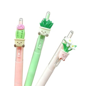 ปากกาเจลลายพืช 0.5 มม. หมึกสีดำ แบบกดปิด หัว ST อุปกรณ์เครื่องเขียนสำนักงาน อุปกรณ์เขียน - Product Image 5