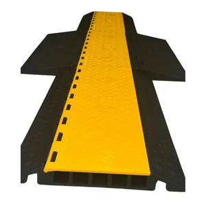40mm Channel Height Durable Rubber <b>Cable</b> Protector Speed Bump Security Event <b>Outdoor</b> Industrial <b>Cable</b> Cover With 5 Channels - Product Image 6