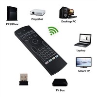 Mini Teclado Inalámbrico 2.4G MX3 con Función de Aprendizaje IR, Retroiluminado, Compatible con Smart TV / Android TV Box, etc.