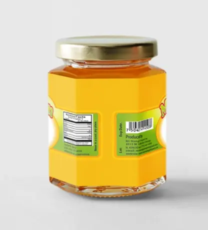 Tùy chỉnh thiết kế cá nhân logo nhãn, chai ong vàng cạnh in ấn dán