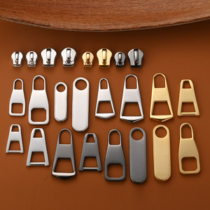 Tête de fermeture éclair en acier inoxydable de haute qualité pour vêtements et bagages, accessoires imperméables et résistants à l'usure, modèle tête de locomotive, tirette - Product Image 2