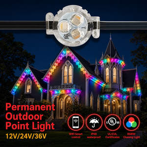 Lampes à points permanentes RGBW de 30 mm pour l'extérieur, 12 V, 24 V, 36 V, IP68, étanches, éclairage de décoration de Noël pour la décoration de la maison - Product Image 1