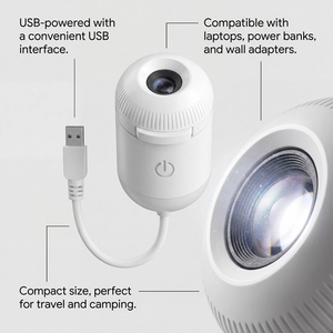 A062 Portable <b>Mini</b> Starry Ocean Projector with 24 Films Moon LED Night Lamp Ceiling Projection Ambient Light for Baby Bedroom - Product Image 2