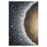 Peinture à l'huile abstraite moderne ciel étoilé, texture 3D, 100% peinte à la main, haute qualité, toile personnalisée, art mural, cadre sur mesure pour