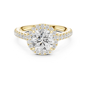 Women's Wedding Type for <b>Solitaire</b> Halo Round Engagement Diamond Halo <b>Ring</b> 925 Sterling <b>Silver</b> Wedding Party Anniversary Gift - Product Image 2