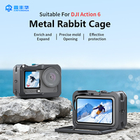 Cage de protection pour caméra en alliage d'aluminium avec interface de fixation magnétique rapide double face pour DJI Osmo Action 6