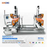 Machine à tenonner et mortaiser automatique double extrémité pour le travail du bois, idéale pour les cadres de portes et de fenêtres