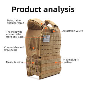 Gilet tactique Molle Chaleco Tactico en nylon 900D de haute qualité personnalisé - Product Image 2