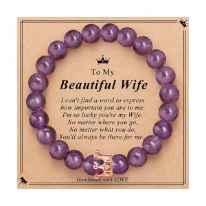 Moda 59 estilos piedra Natural Besties <span class=keywords><strong>amistad</strong></span> pulsera curación piedra corona pulsera para regalo del Día de San Valentín - Product Image 5