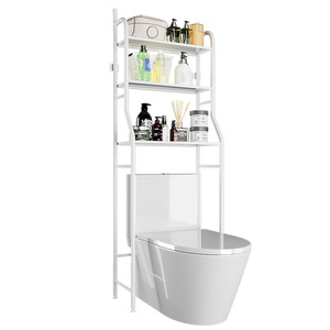 Estante Metálico Independiente para Almacenamiento sobre el Inodoro, Estante para Lavadora, Organizador de <span class=keywords><strong>Baño</strong></span>, Ahorrador de Espacio, Organizador de Múltiples Niveles - Product Image 4
