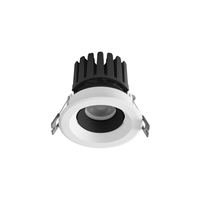 Trim peu profond ±25 °   Spot encastré LED COB réglable avec diffuseur en verre et grille en nid d'abeille en option, projecteur de plafond