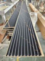 WPC persienne plastique facile à installer PVC 3D panneau mural cannelé emboîtement décoration intérieure rustique étanche ignifuge