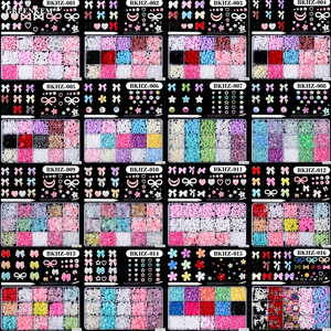 15 grilles Nail Art Décoration Rose Blanc Coeur <span class=keywords><strong>Papillon</strong></span> Arc Mixte Nail Décoration Noeud <span class=keywords><strong>Papillon</strong></span> Nail Art Charms - Product Image 2