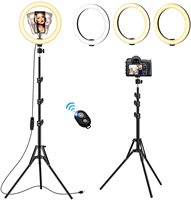 Anneau lumineux LED pour selfie de 12 pouces à prix abordable avec trépied de 1,6 m ou 2,1 m – Le meilleur anneau lumineux pour les maquilleurs et la photographie de produits