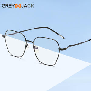Montures de lunettes ovales en acier inoxydable Greyjack, monture complète, protection contre la lumière bleue, unisexe 66018 - Product Image 2