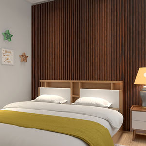 Gran tablero de pared, Panel de pared de fondo de <span class=keywords><strong>TV</strong></span>, rejilla de fibra de madera de bambú, Panel de pared decorativo de techo moderno WPC para sala de estar - Product Image 5