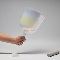 Ensemble de bols chantants en cristal de quartz clair 432 Hz, instrument de guérison sonore en quartz blanc pour la thérapie sonore