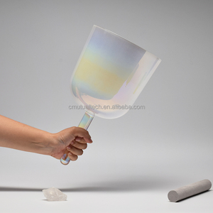 Ensemble de bols chantants en cristal de quartz clair 432 Hz, instrument de guérison sonore en quartz blanc pour la thérapie sonore - Product Image 1