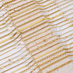 Custom 316L produttore di acciaio inossidabile prezzo all'ingrosso impermeabile catena di moda collana placcato in oro gioielli per la realizzazione - Product Image 5