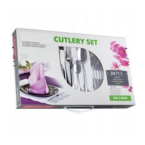 Talheres Besteckset Cubiertos 18/0 Cubiertos de acero inoxidable Delta Juego de cubiertos de diseño elegante 48PC - Product Image 5